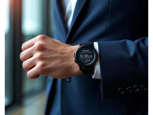 Luxury smartwatch displaying a perfectly integrated calendar schedule